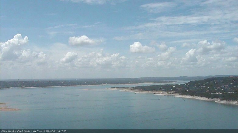 Lake Travis webcam, August 11, 2018 1:30 PM CT