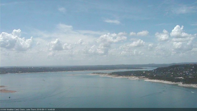 Lake Travis webcam, August 11, 2018 1:50 PM CT