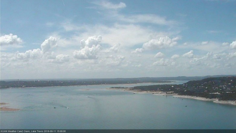 Lake Travis webcam, August 11, 2018 2:10 PM CT