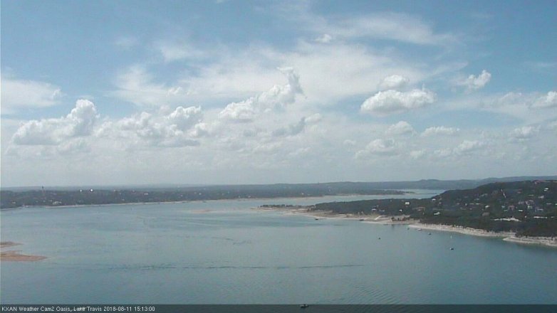 Lake Travis webcam, August 11, 2018 2:15 PM CT