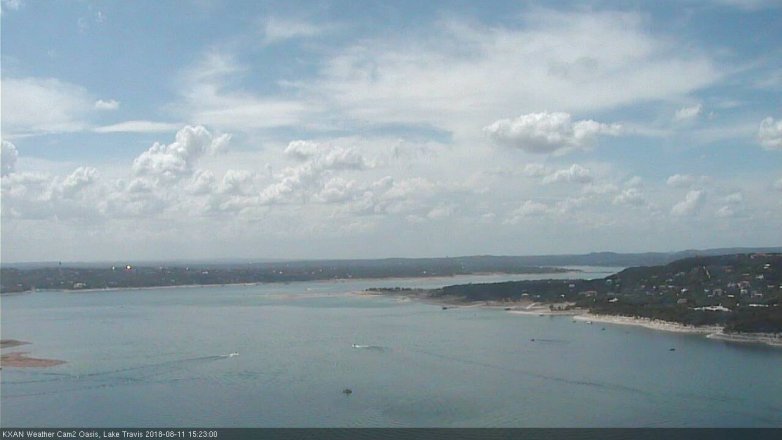 Lake Travis webcam, August 11, 2018 2:25 PM CT