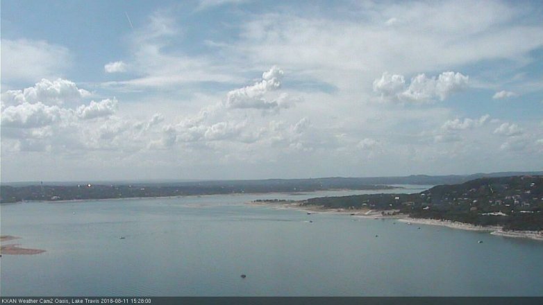 Lake Travis webcam, August 11, 2018 2:30 PM CT