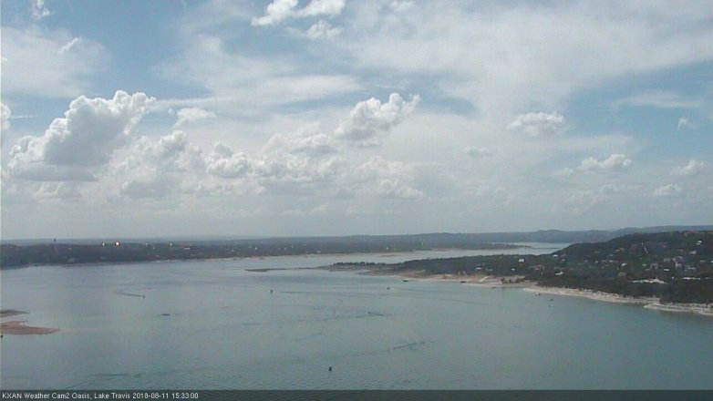 Lake Travis webcam, August 11, 2018 2:35 PM CT