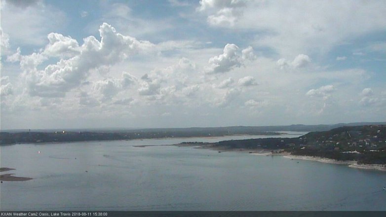 Lake Travis webcam, August 11, 2018 2:40 PM CT