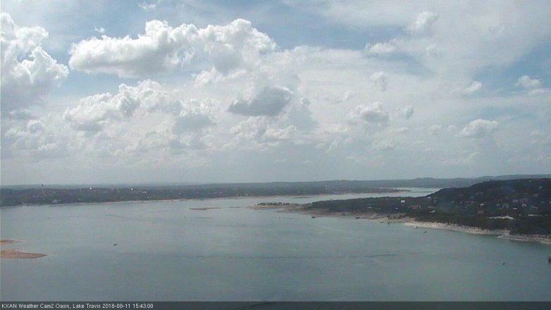 Lake Travis webcam, August 11, 2018 2:45 PM CT