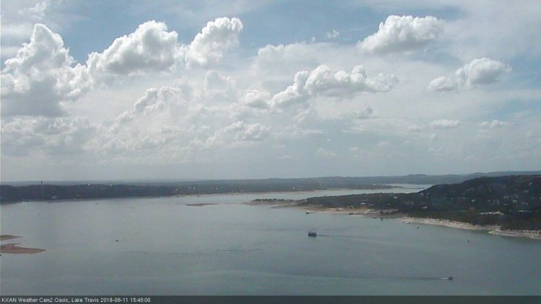 Lake Travis webcam, August 11, 2018 2:50 PM CT