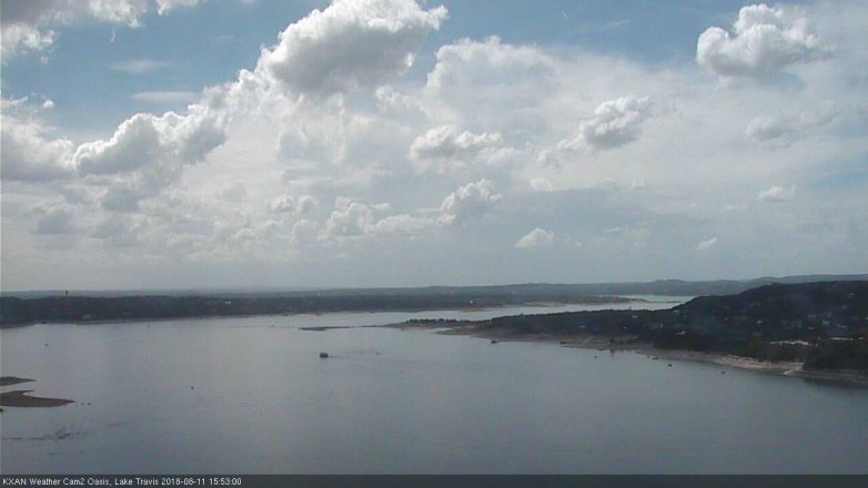 Lake Travis webcam, August 11, 2018 2:55 PM CT