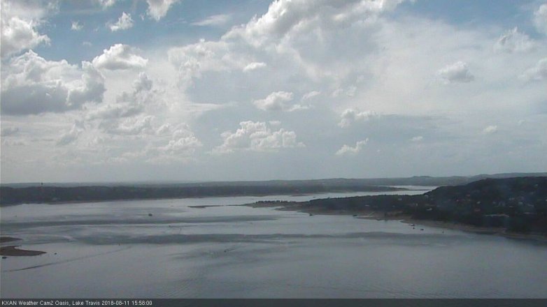 Lake Travis webcam, August 11, 2018 3:00 PM CT