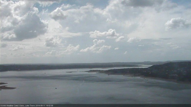 Lake Travis webcam, August 11, 2018 3:05 PM CT
