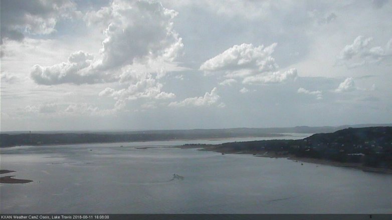 Lake Travis webcam, August 11, 2018 3:10 PM CT