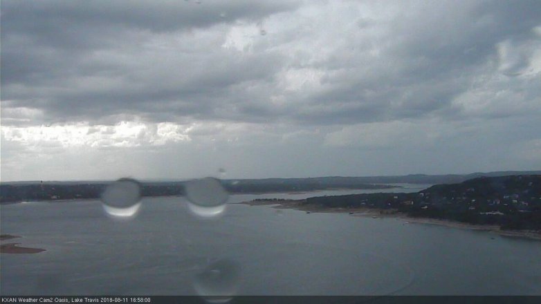 Lake Travis webcam, August 11, 2018 4:00 PM CT