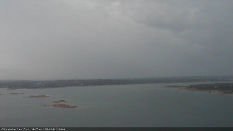 Lake Travis webcam, August 11, 2018 6:40 PM CT