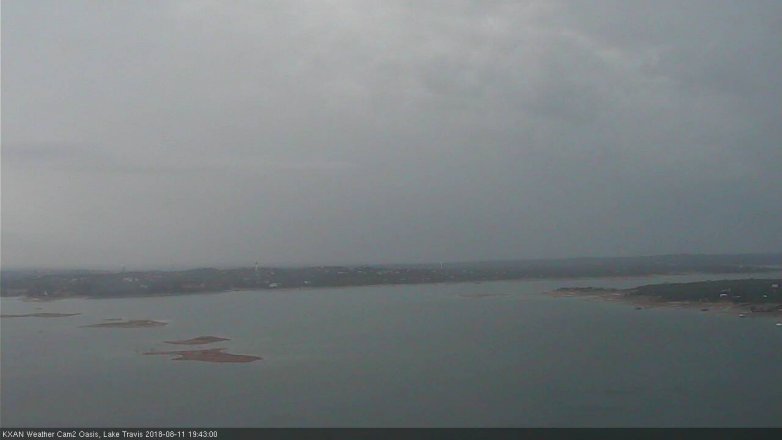 Lake Travis webcam, August 11, 2018 6:45 PM CT