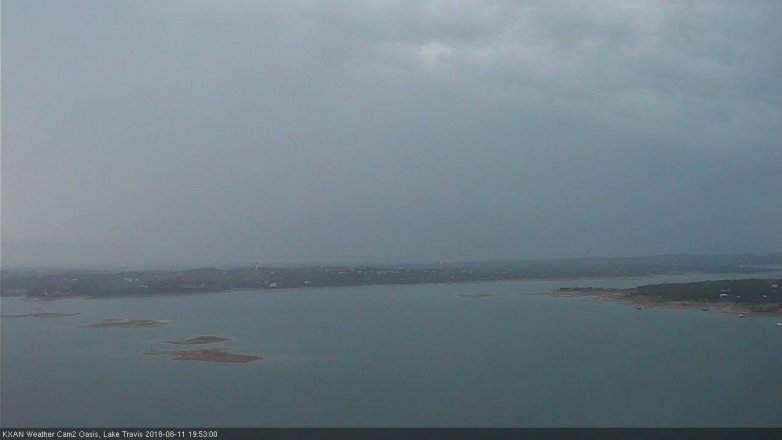 Lake Travis webcam, August 11, 2018 6:55 PM CT