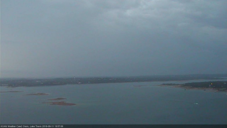 Lake Travis webcam, August 11, 2018 7:00 PM CT