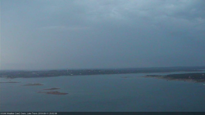 Lake Travis webcam, August 11, 2018 7:05 PM CT