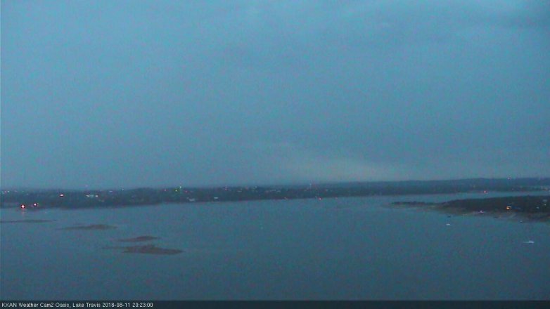 Lake Travis webcam, August 11, 2018 7:25 PM CT