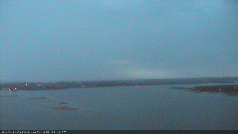 Lake Travis webcam, August 11, 2018 7:30 PM CT