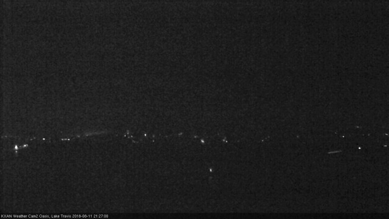 Lake Travis webcam, August 11, 2018 8:30 PM CT