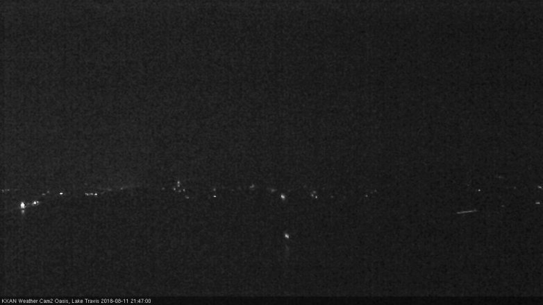 Lake Travis webcam, August 11, 2018 8:50 PM CT