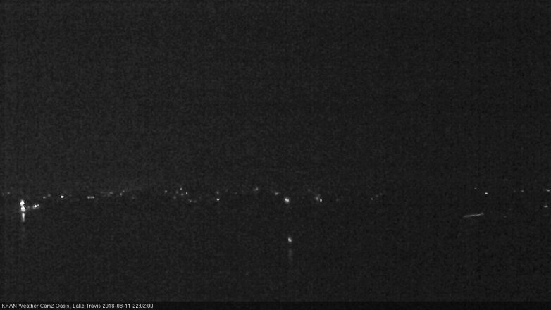 Lake Travis webcam, August 11, 2018 9:05 PM CT