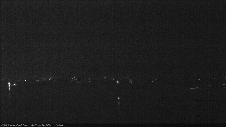 Lake Travis webcam, August 11, 2018 9:10 PM CT