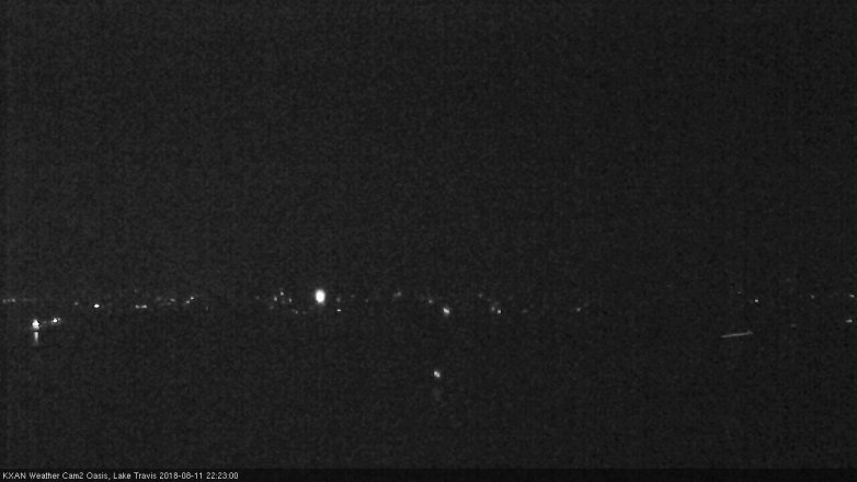 Lake Travis webcam, August 11, 2018 9:25 PM CT