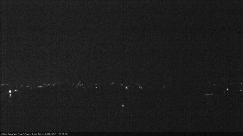 Lake Travis webcam, August 11, 2018 9:30 PM CT