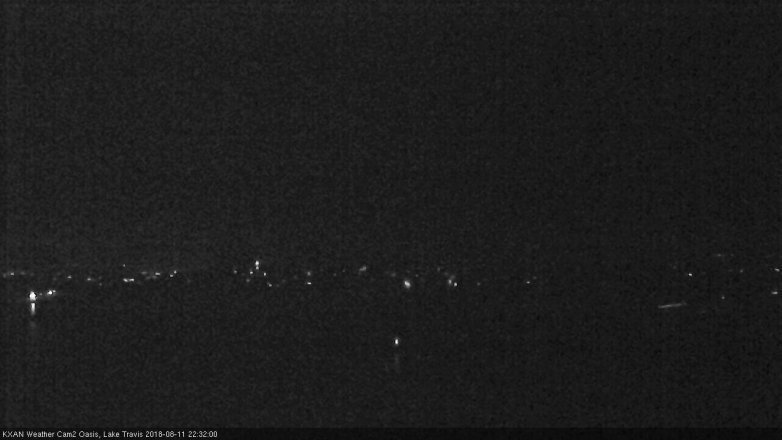 Lake Travis webcam, August 11, 2018 9:35 PM CT