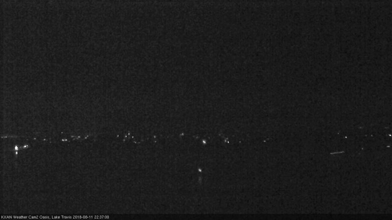 Lake Travis webcam, August 11, 2018 9:40 PM CT