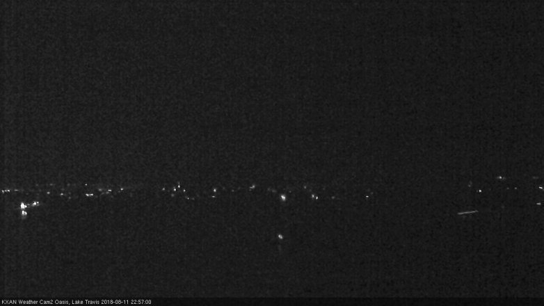 Lake Travis webcam, August 11, 2018 10:00 PM CT
