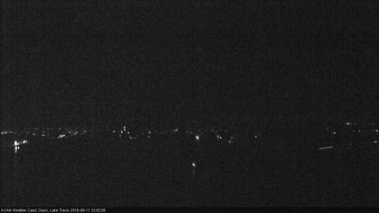 Lake Travis webcam, August 11, 2018 10:05 PM CT
