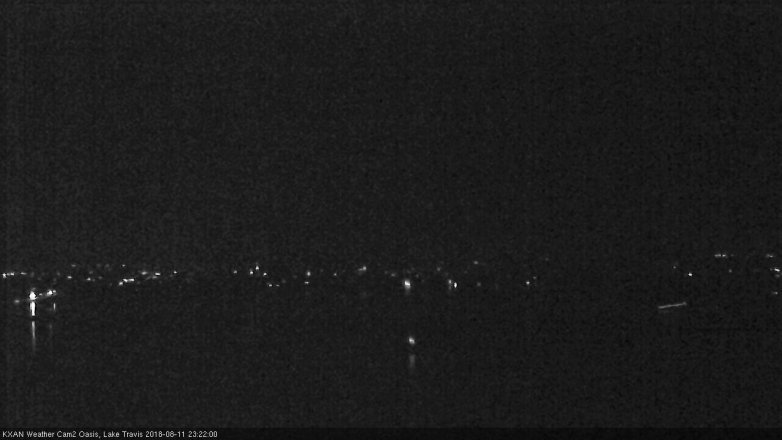 Lake Travis webcam, August 11, 2018 10:25 PM CT