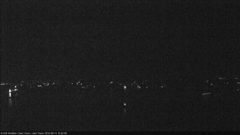 Lake Travis webcam, August 11, 2018 10:45 PM CT