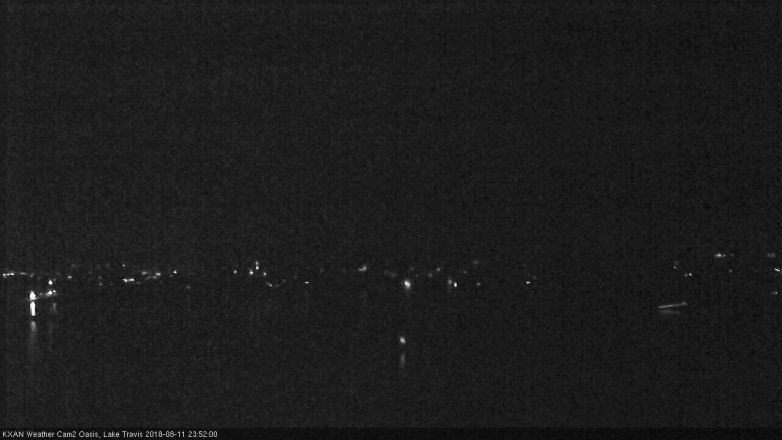 Lake Travis webcam, August 11, 2018 10:55 PM CT