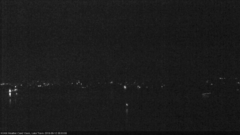 Lake Travis webcam, August 11, 2018 11:05 PM CT