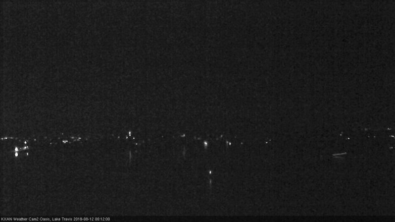 Lake Travis webcam, August 11, 2018 11:15 PM CT