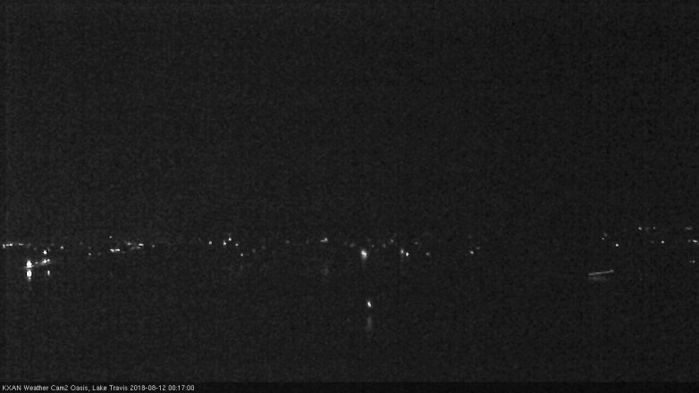 Lake Travis webcam, August 11, 2018 11:20 PM CT