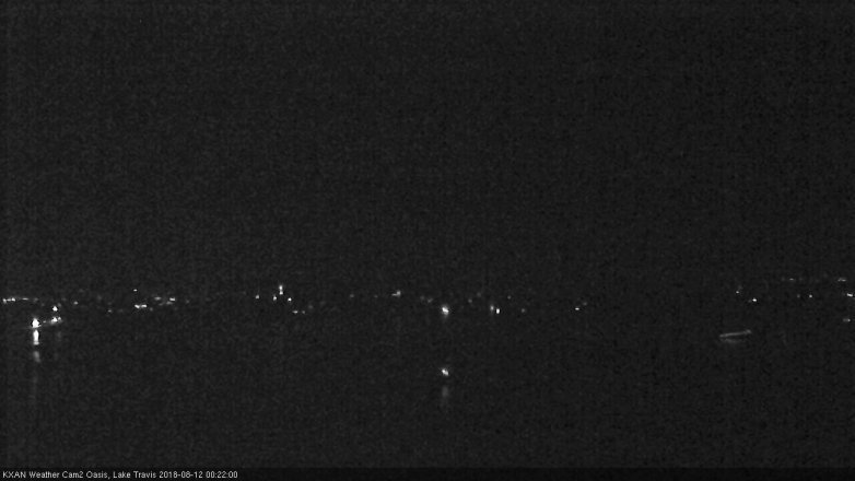 Lake Travis webcam, August 11, 2018 11:25 PM CT
