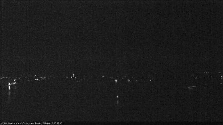 Lake Travis webcam, August 11, 2018 11:35 PM CT
