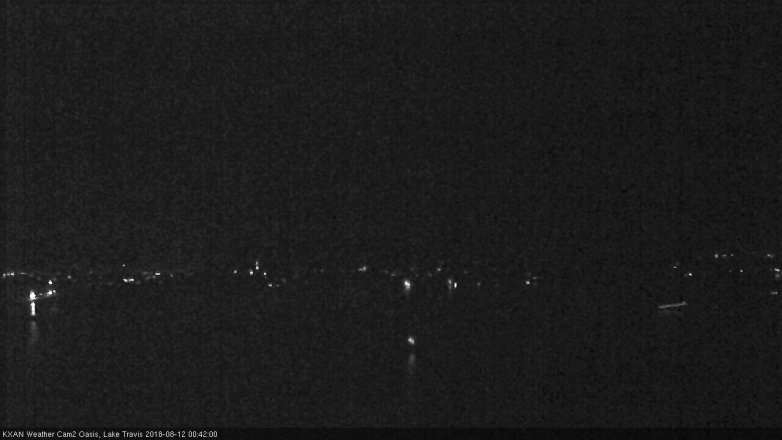 Lake Travis webcam, August 11, 2018 11:45 PM CT