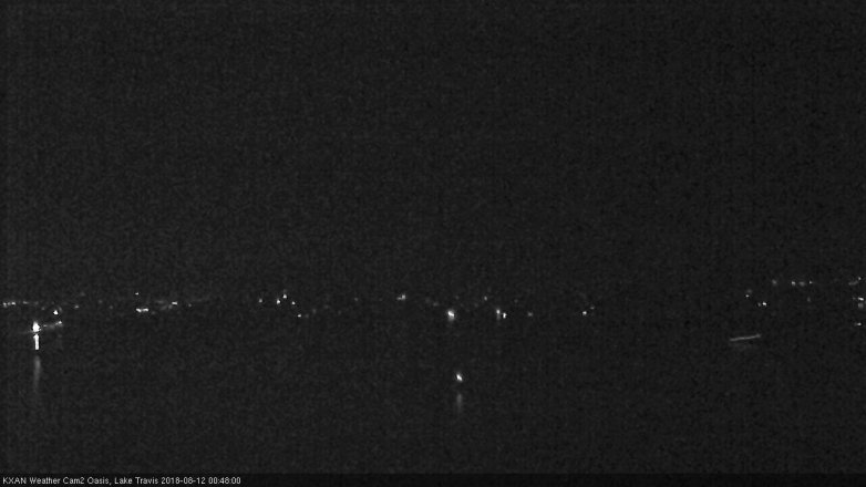 Lake Travis webcam, August 11, 2018 11:50 PM CT