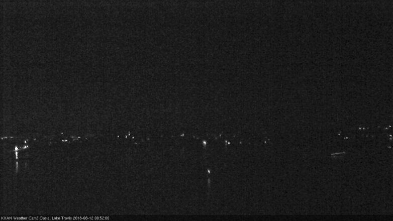 Lake Travis webcam, August 11, 2018 11:55 PM CT