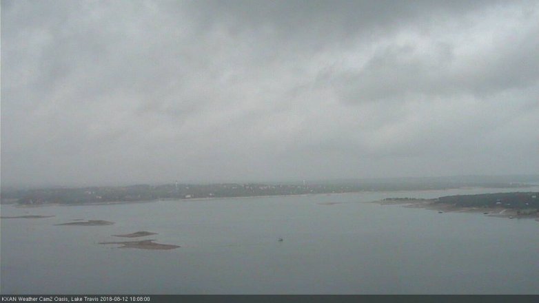 Lake Travis webcam, August 12, 2018 9:10 AM CT