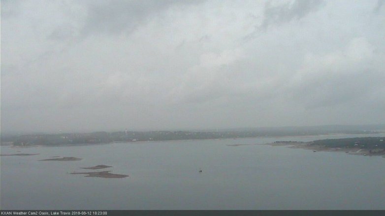 Lake Travis webcam, August 12, 2018 9:25 AM CT