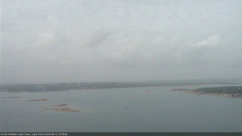 Lake Travis webcam, August 12, 2018 9:40 AM CT