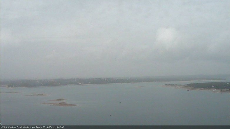 Lake Travis webcam, August 12, 2018 9:50 AM CT
