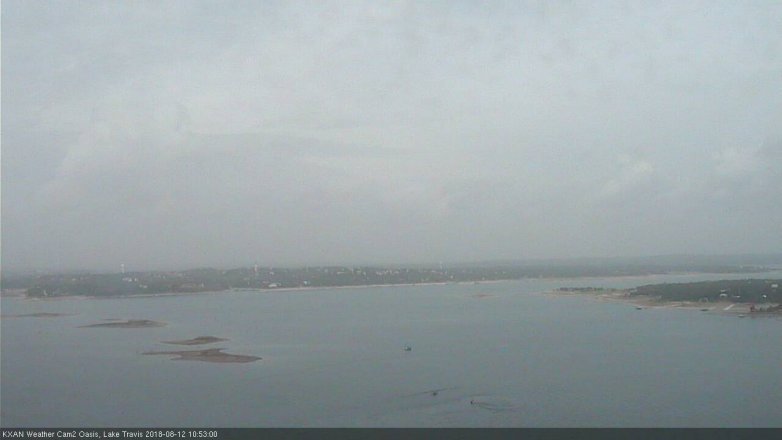 Lake Travis webcam, August 12, 2018 9:55 AM CT