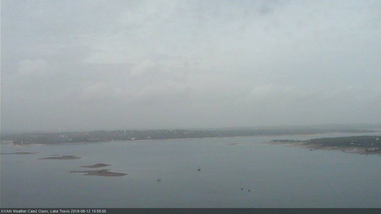 Lake Travis webcam, August 12, 2018 10:00 AM CT