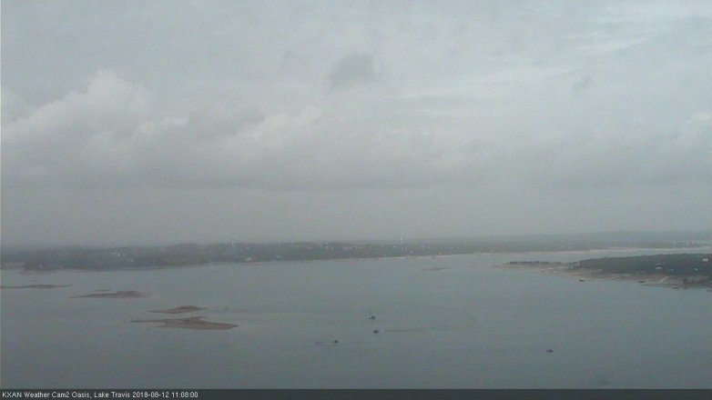 Lake Travis webcam, August 12, 2018 10:10 AM CT